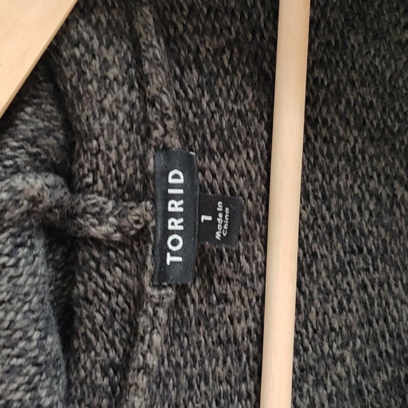 Dark Olive Hood Sweater Cardigan - Picture 2 of 3